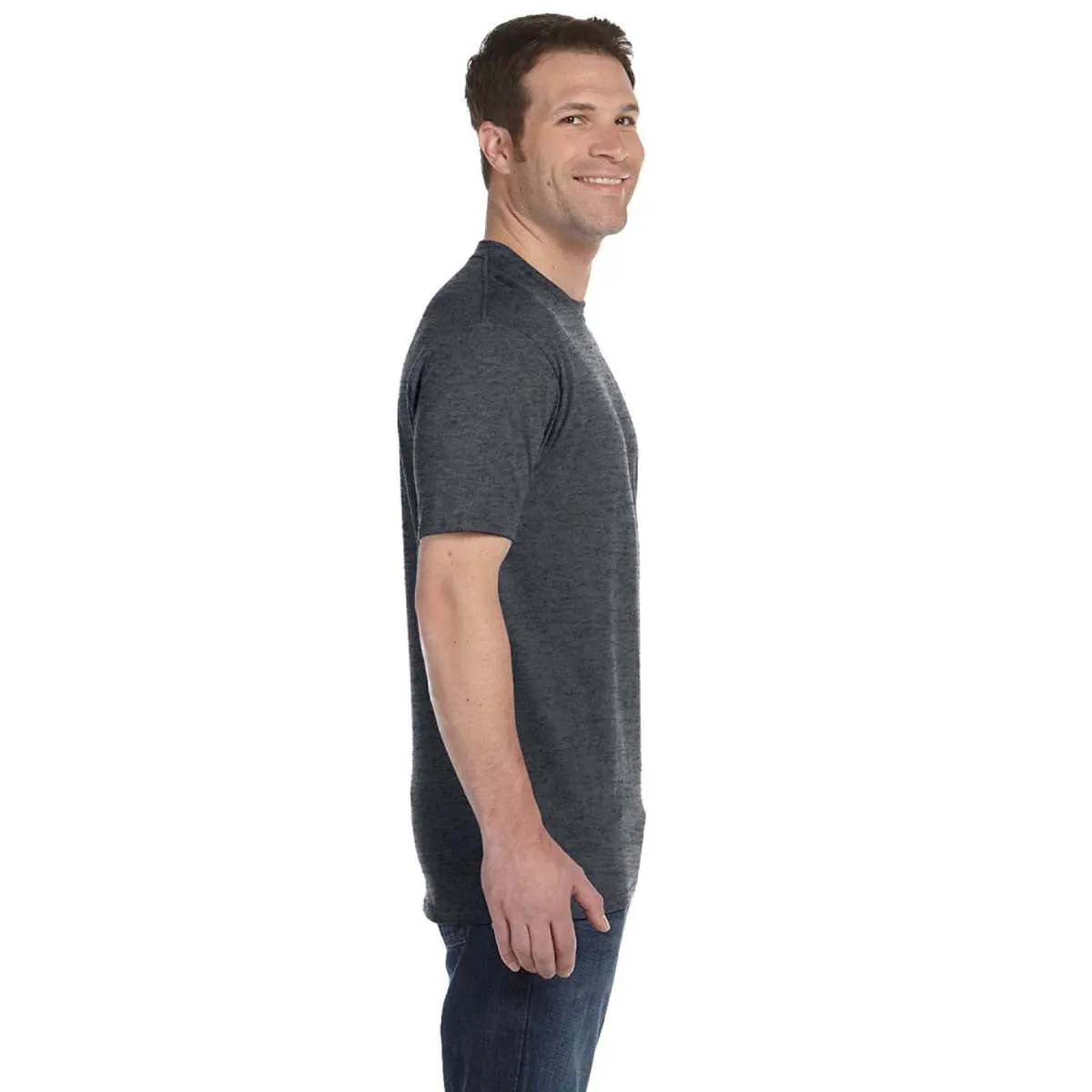 Anvil Men's Heather Dark Grey Midweight T-Shirt