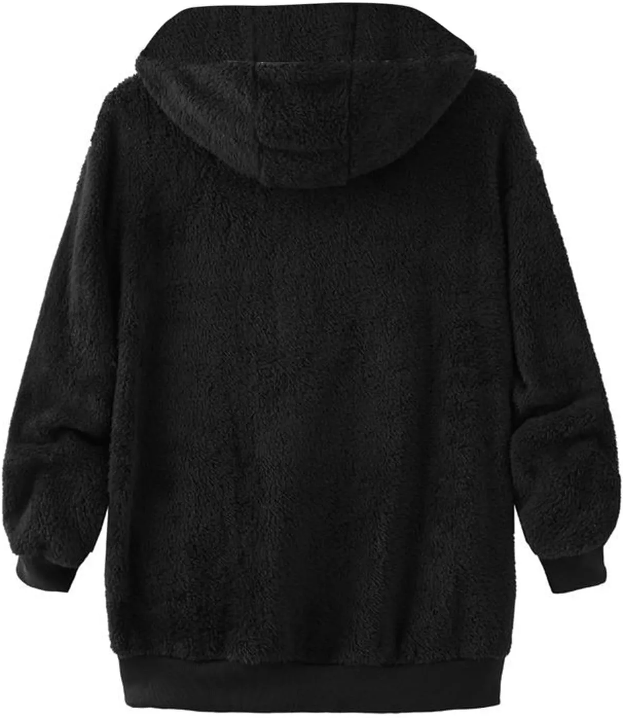 Cambkatl Men's Fuzzy Sherpa Hoodie Jacket Full Zip Up Fleece Long Sleeve Loose Soft Hooded Sweatshirt Athletic Sports Coat