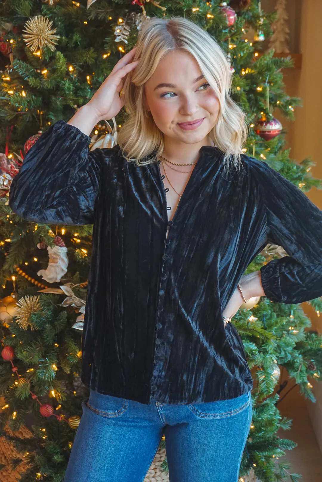 Charlie Velvet Blouse