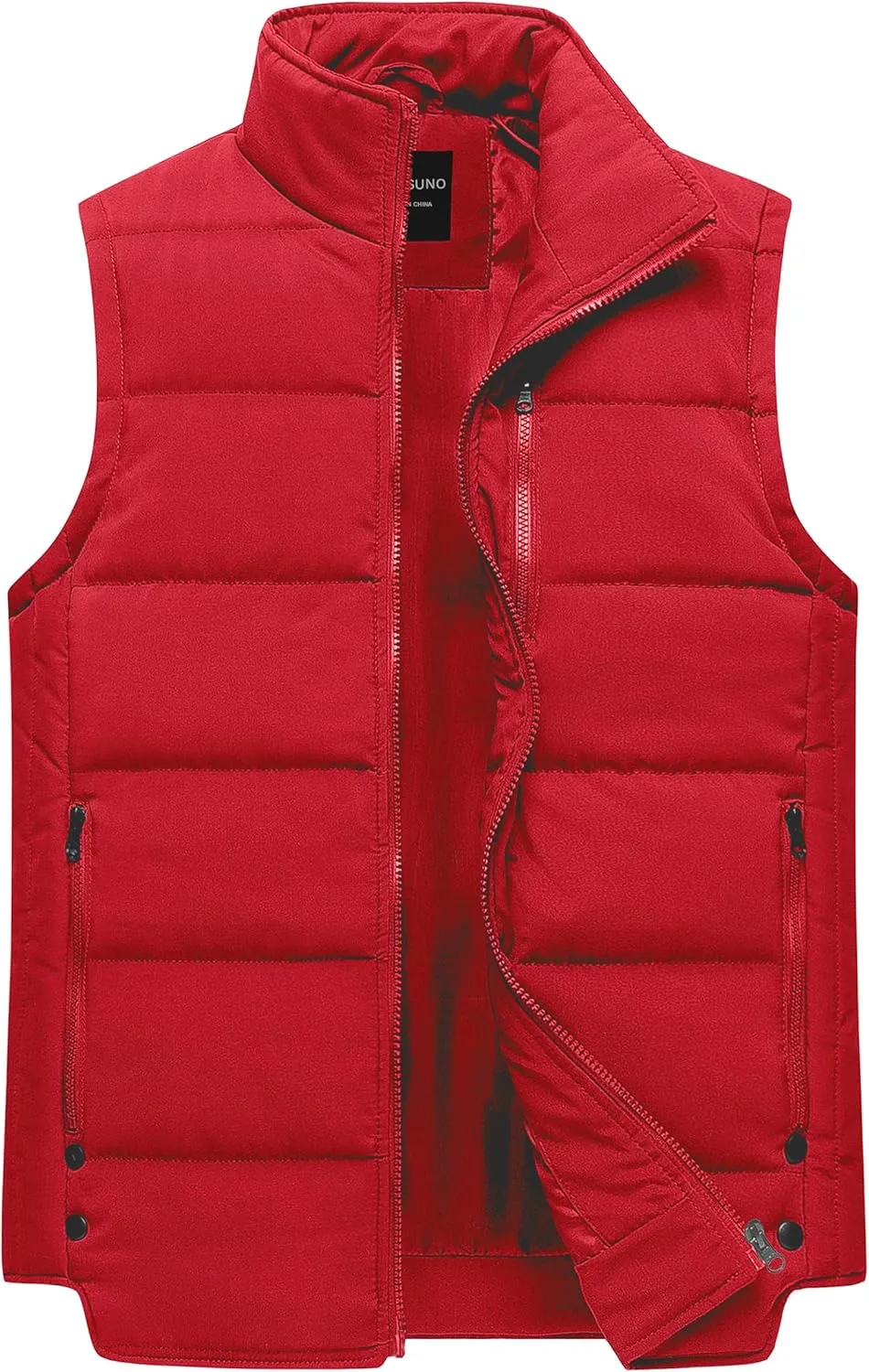 Chrisuno Women's Puffer Vest Casual Stand Collar Quilted Waistcoat Outdoor Padded Ski Vest