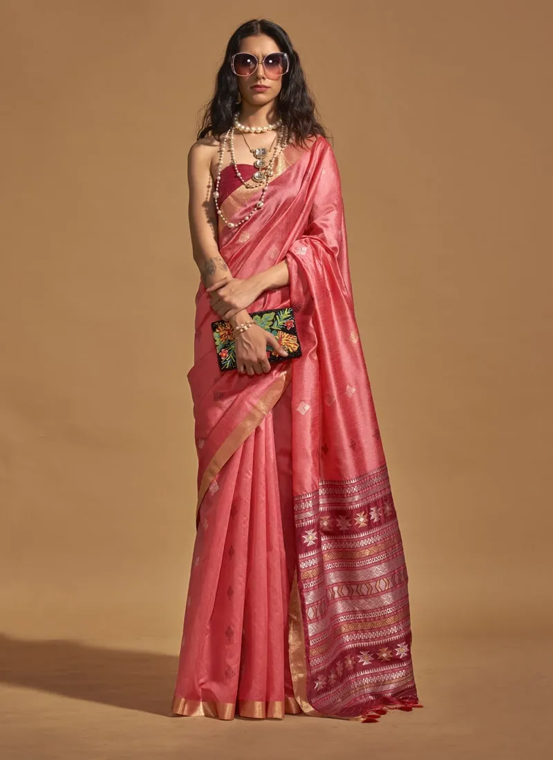 Elegant Handloom Silk Saree and Blouse Set
