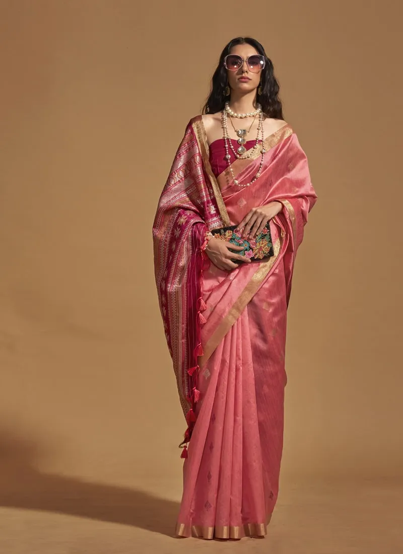Elegant Handloom Silk Saree and Blouse Set