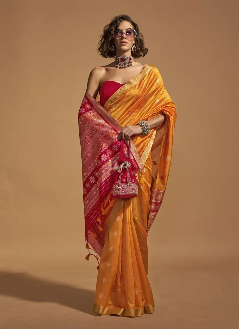 Elegant Handloom Silk Saree and Blouse Set
