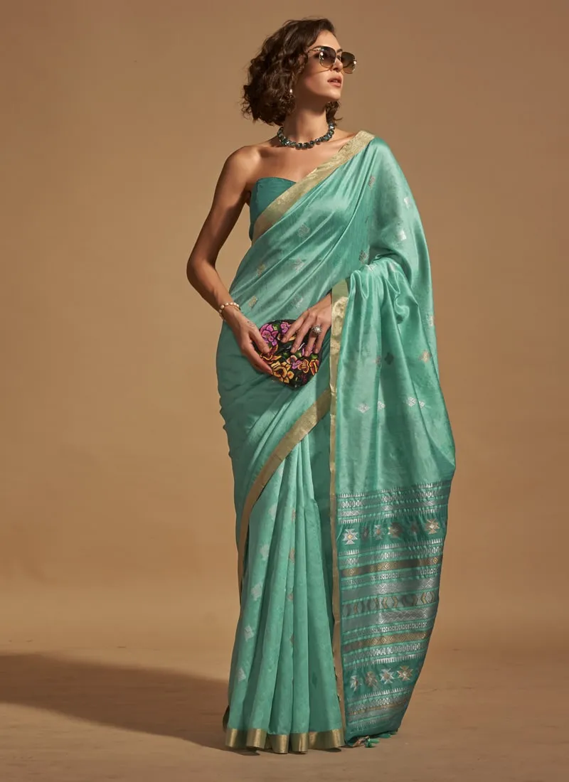 Elegant Handloom Silk Saree and Blouse Set