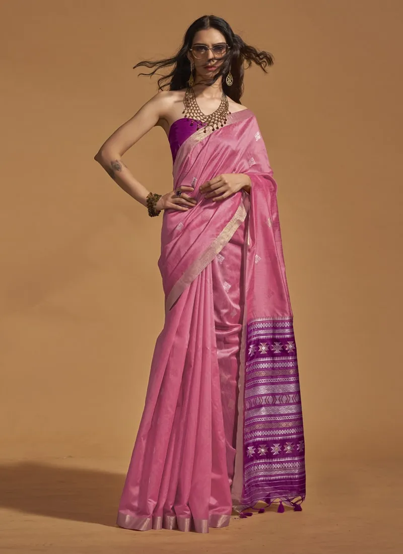 Elegant Handloom Silk Saree and Blouse Set