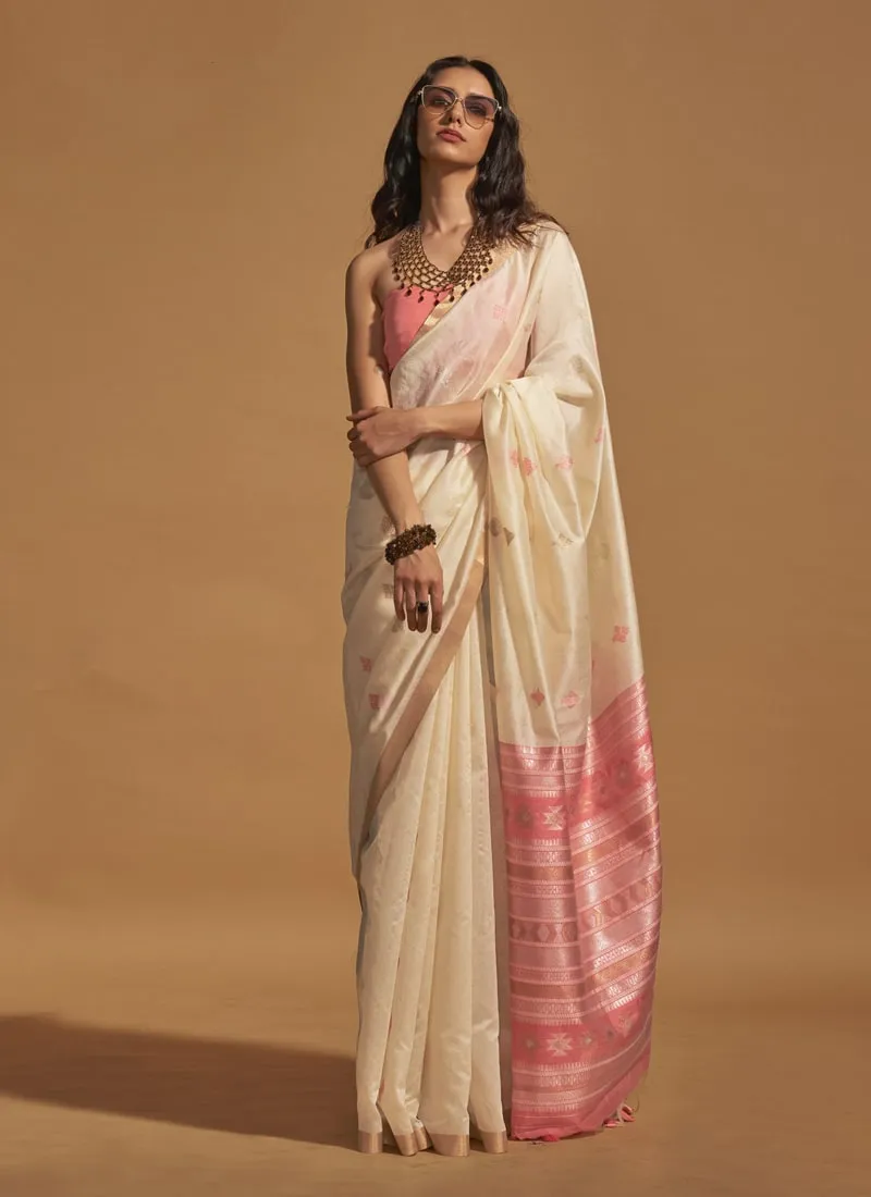 Elegant Handloom Silk Saree and Blouse Set