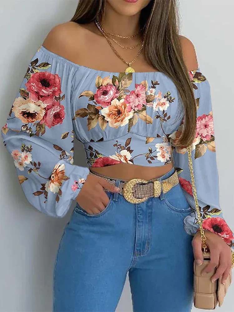 Ember - Chic Off-Shoulder Lace Blouse for Women