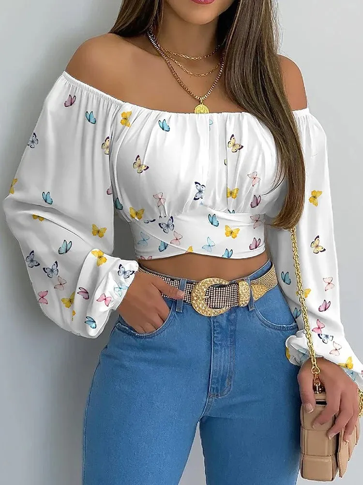 Ember - Chic Off-Shoulder Lace Blouse for Women