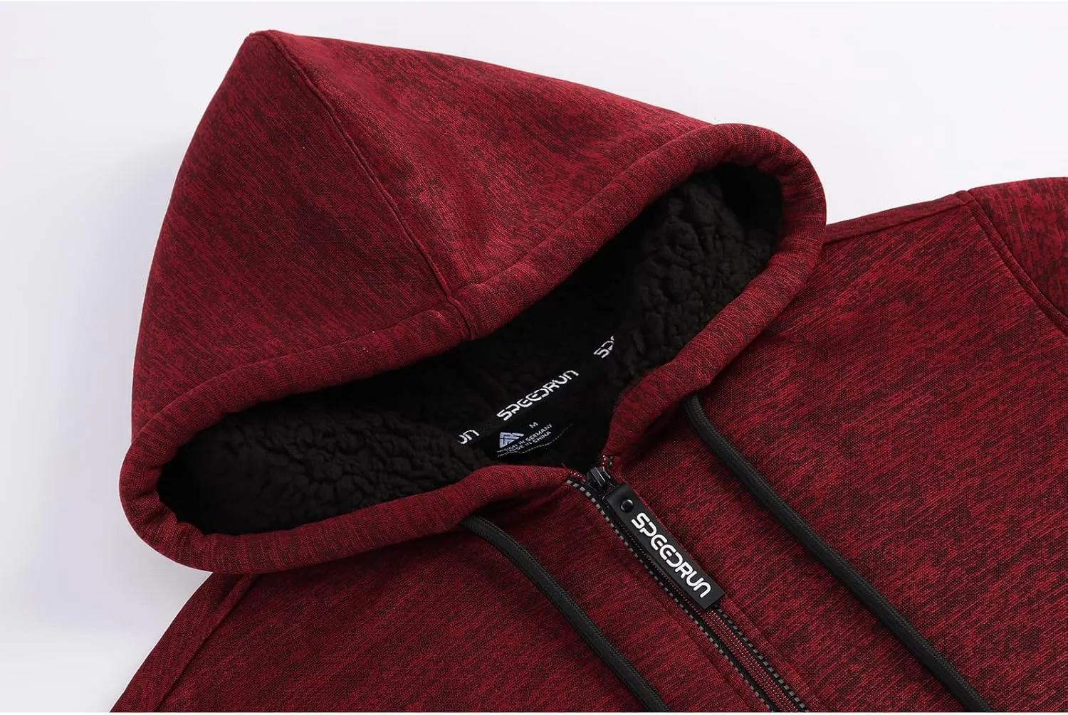 GEEK LIGHTING Men's Hoodie Heavyweight Fleece Sweatshirt Comfortable Full Zip Up Thick Sherpa Lined for Men Outdoor Activity