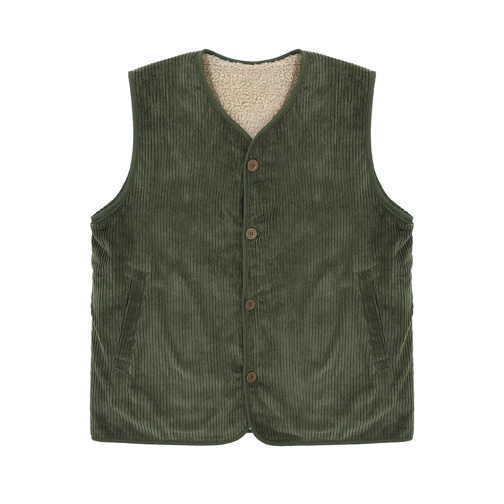 Kappy Design Reversible Fleece Corduroy Vest