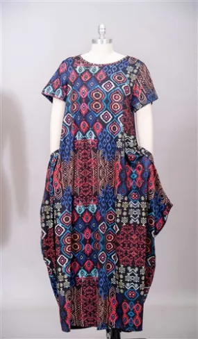 Kara Chic CHH24010 Authentic Print Bubble Dress