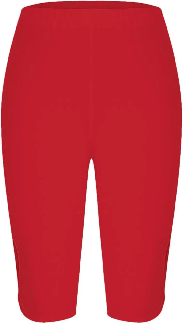Leggings with Pockets for Women Waisted Hollow Yoga Quarter Pants Lightweight and Comfortable Quarter Pants Solid