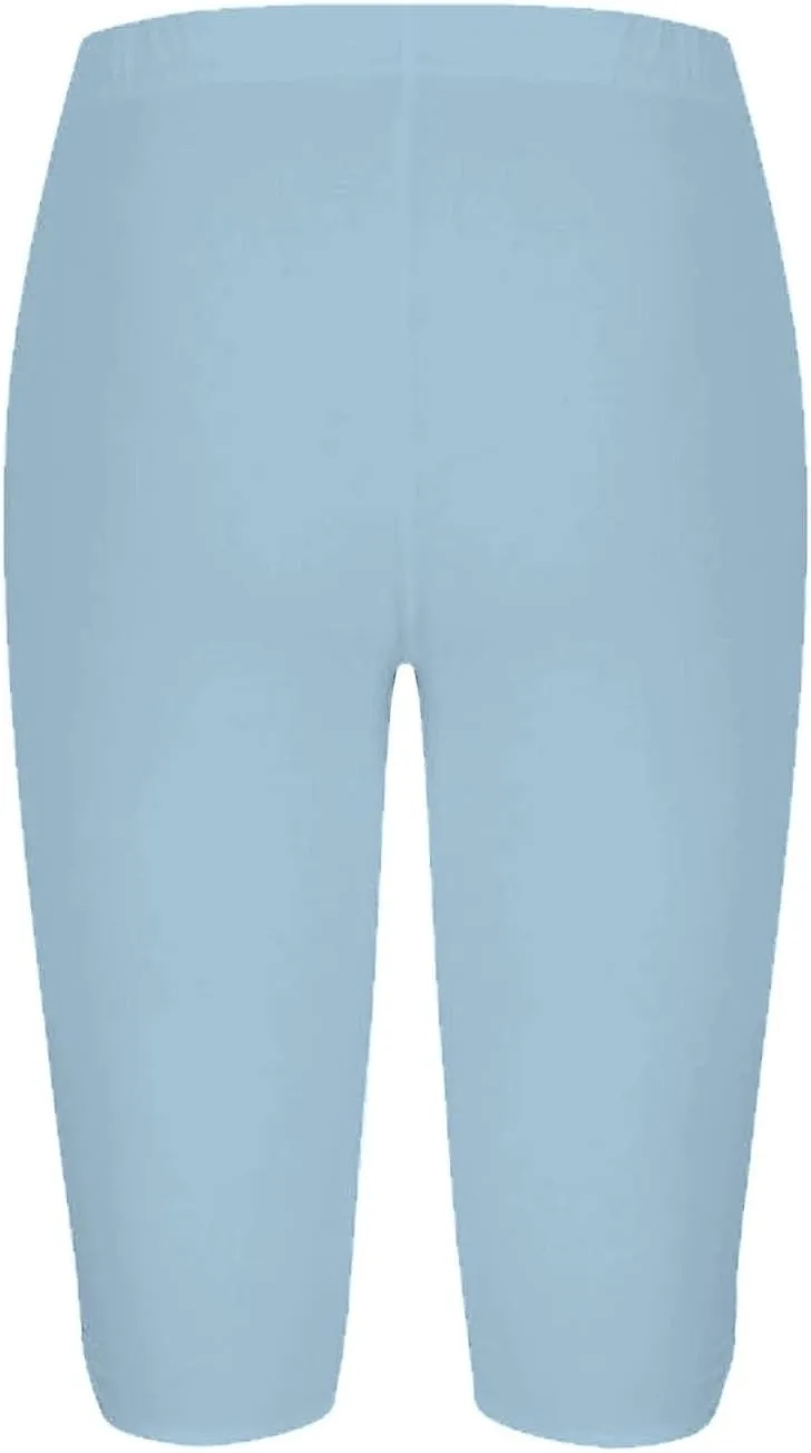 Leggings with Pockets for Women Waisted Hollow Yoga Quarter Pants Lightweight and Comfortable Quarter Pants Solid