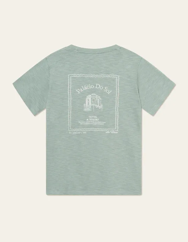 Les Deux - Hotel T-shirt - Light Jade Green/Light Ivory