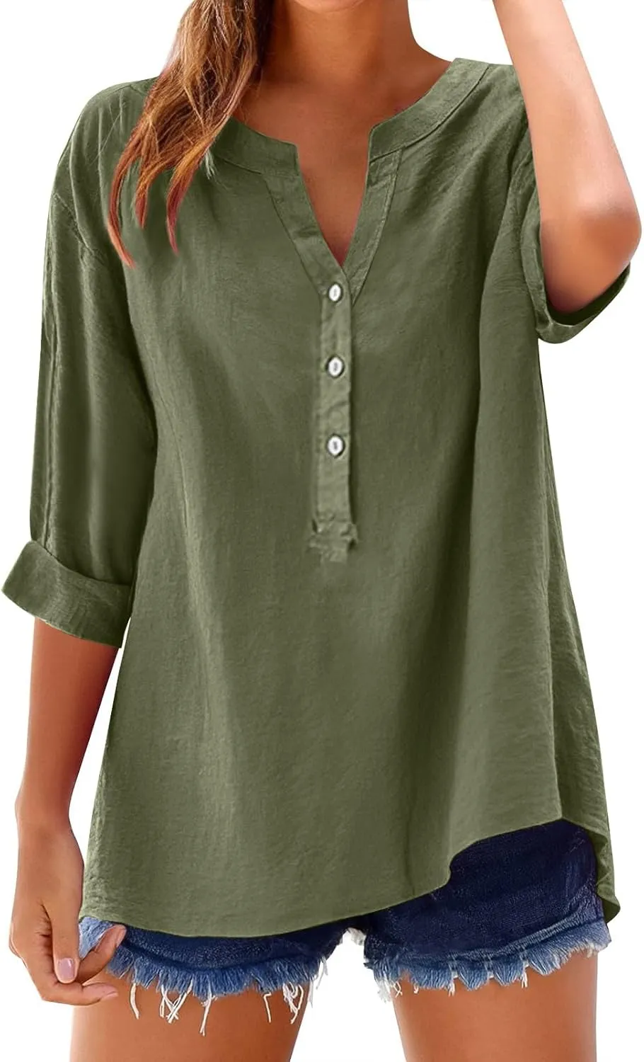 Linen Oversize Shirts Womens Button Roll Long Sleeve Tops Causal Elegant Dress Shirt Loose Chic Summer Linen Clothes