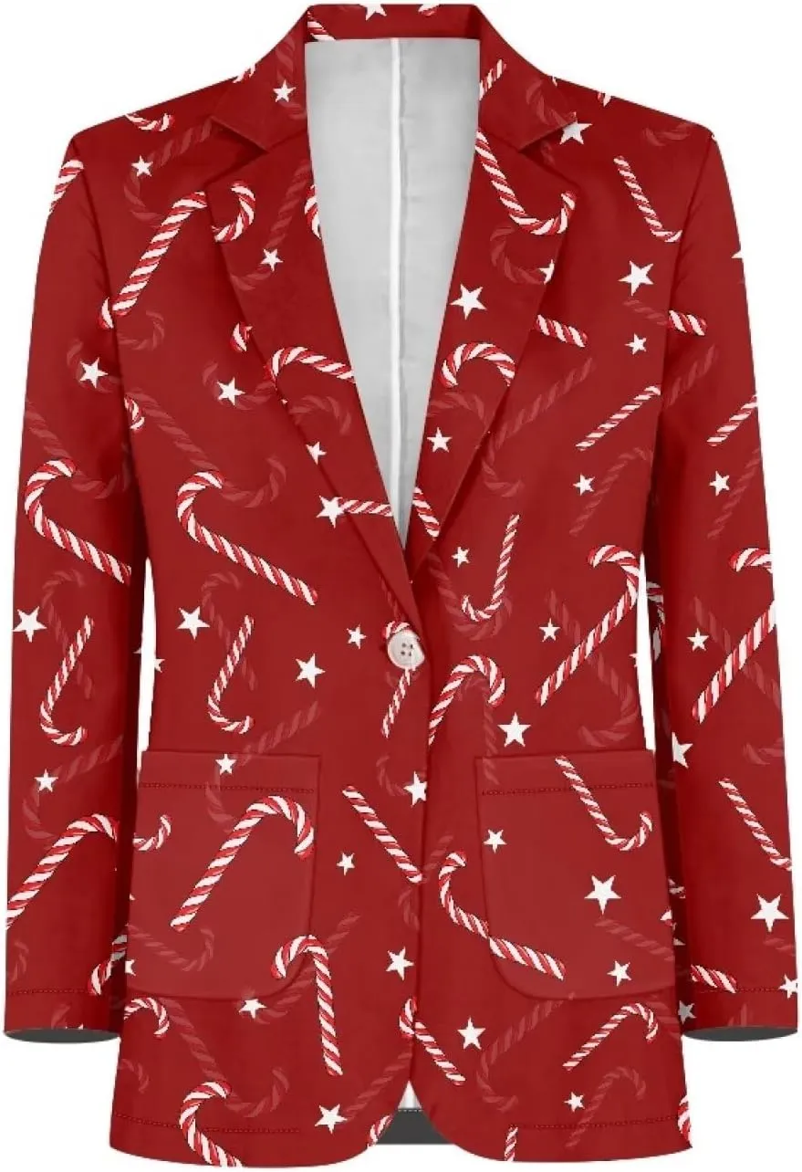 Men's Casual Blazer Long Sleeve Blazer Suit Soft Jackets with 2 Pocket One Button Business Jacket Size XS-5XL