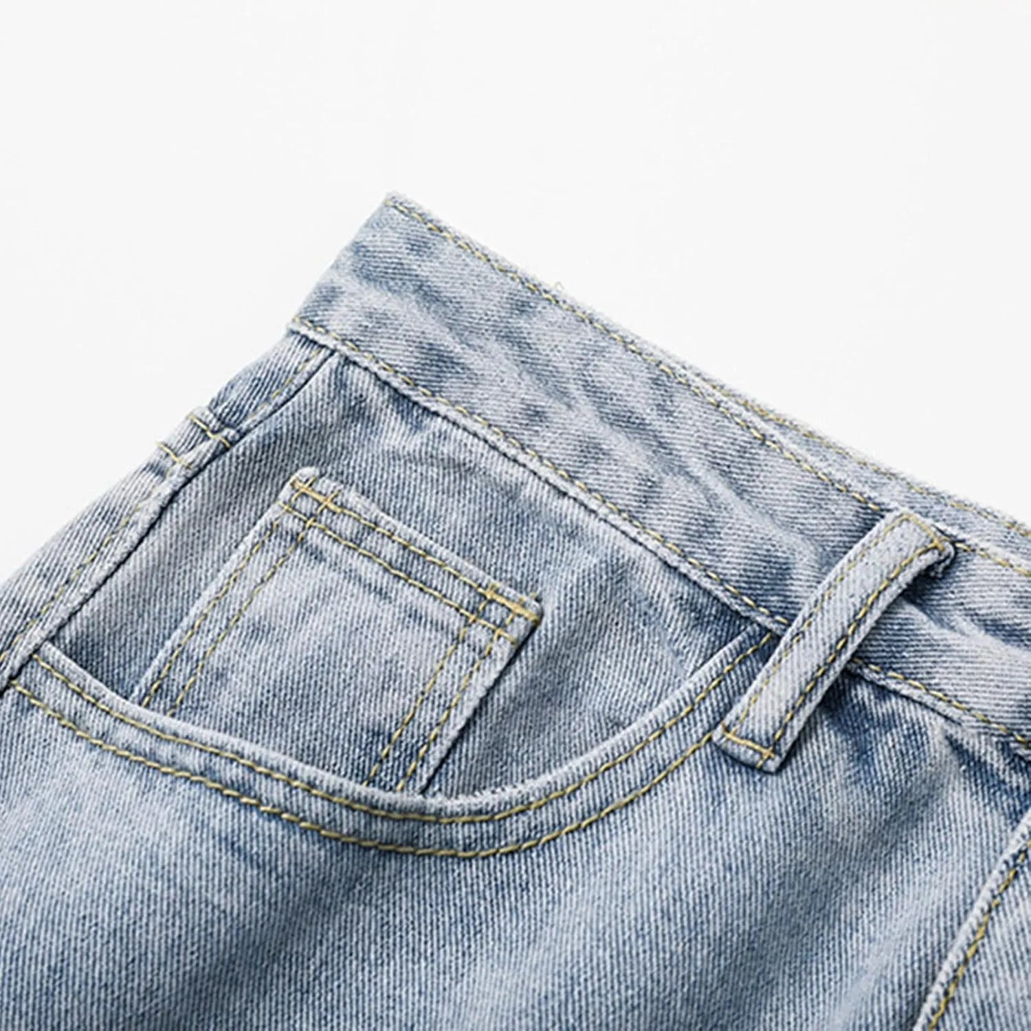 Men's Loose Fit Straight Leg Jeans Relaxed Fit Lightweight Denim Jeans Classic Regular Fit 5 Pockets Jean Pants