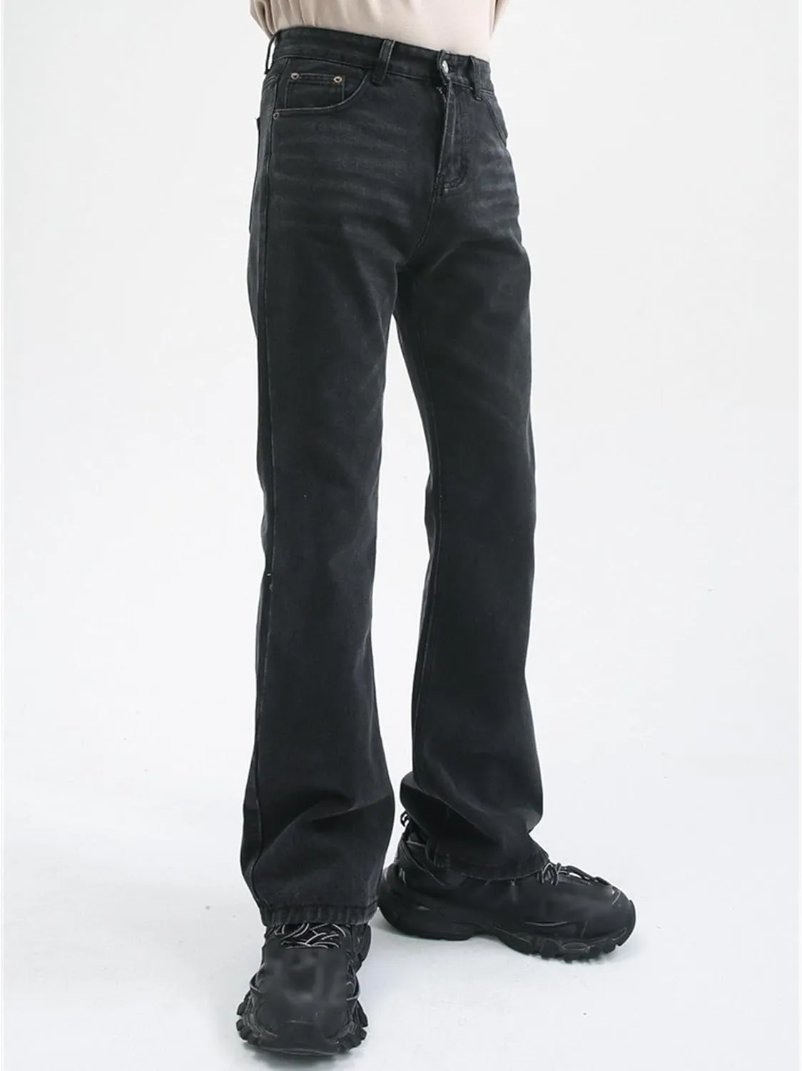 Men's Wide Leg Washed Hip Hop Jeans Fashion Loose Fit Classic Denim Pants Vintage Comfort Streetwear Jeans