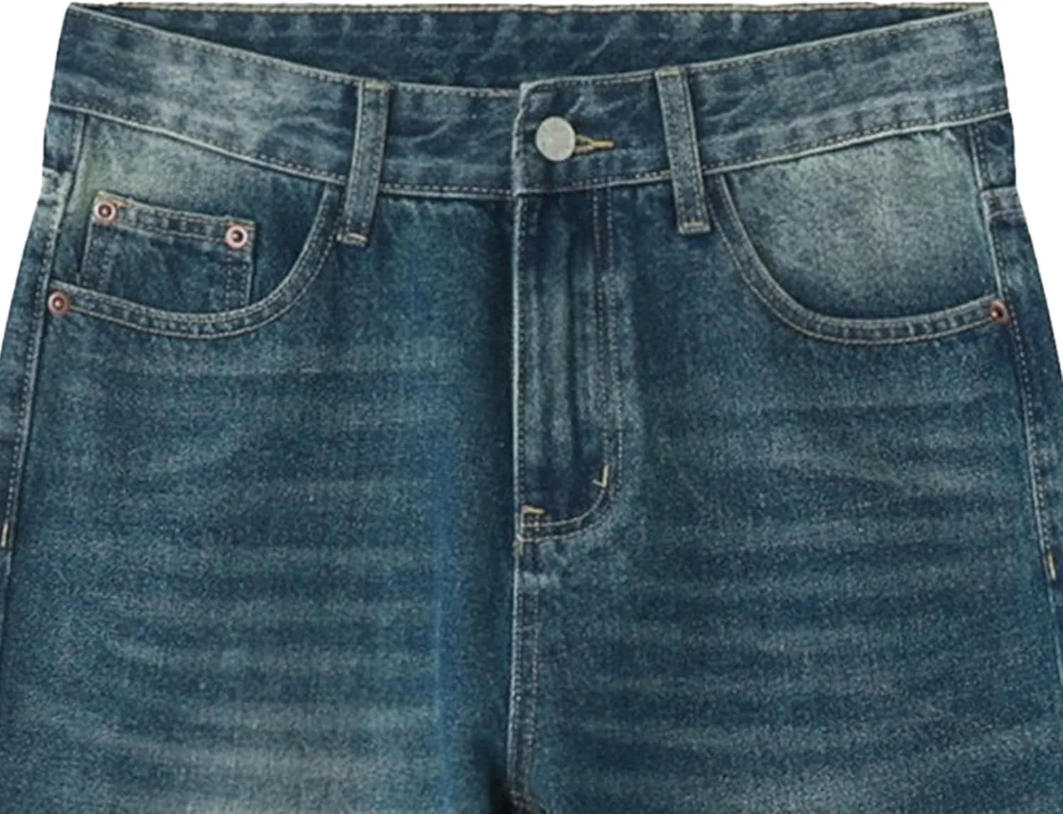Men's Wide Leg Washed Hip Hop Jeans Fashion Loose Fit Classic Denim Pants Vintage Comfort Streetwear Jeans