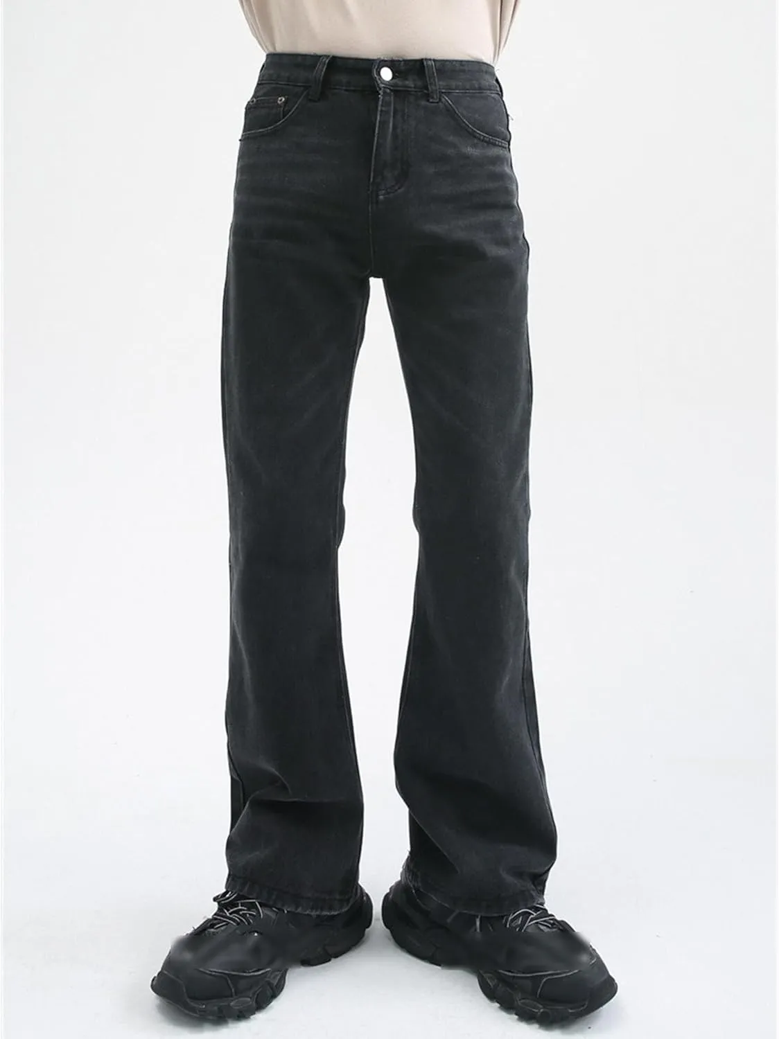Men's Wide Leg Washed Hip Hop Jeans Fashion Loose Fit Classic Denim Pants Vintage Comfort Streetwear Jeans