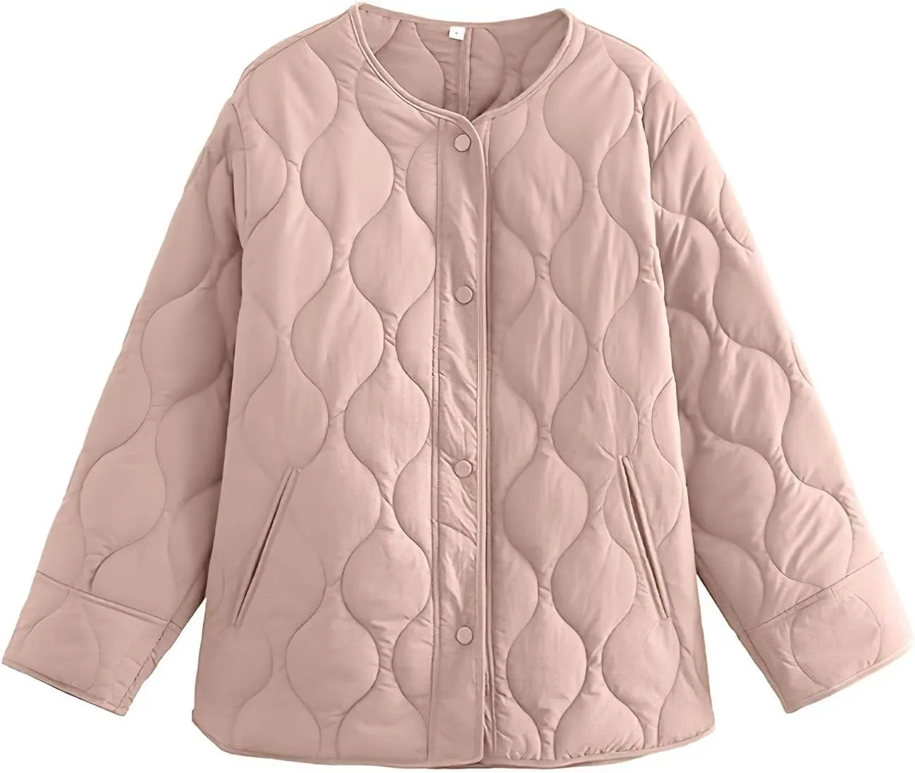 PEHMEA Women's Quilted Lightweight Jackets Button Down Puffer Jacket Coats Fashion Warm Padded Outwear with Pockets