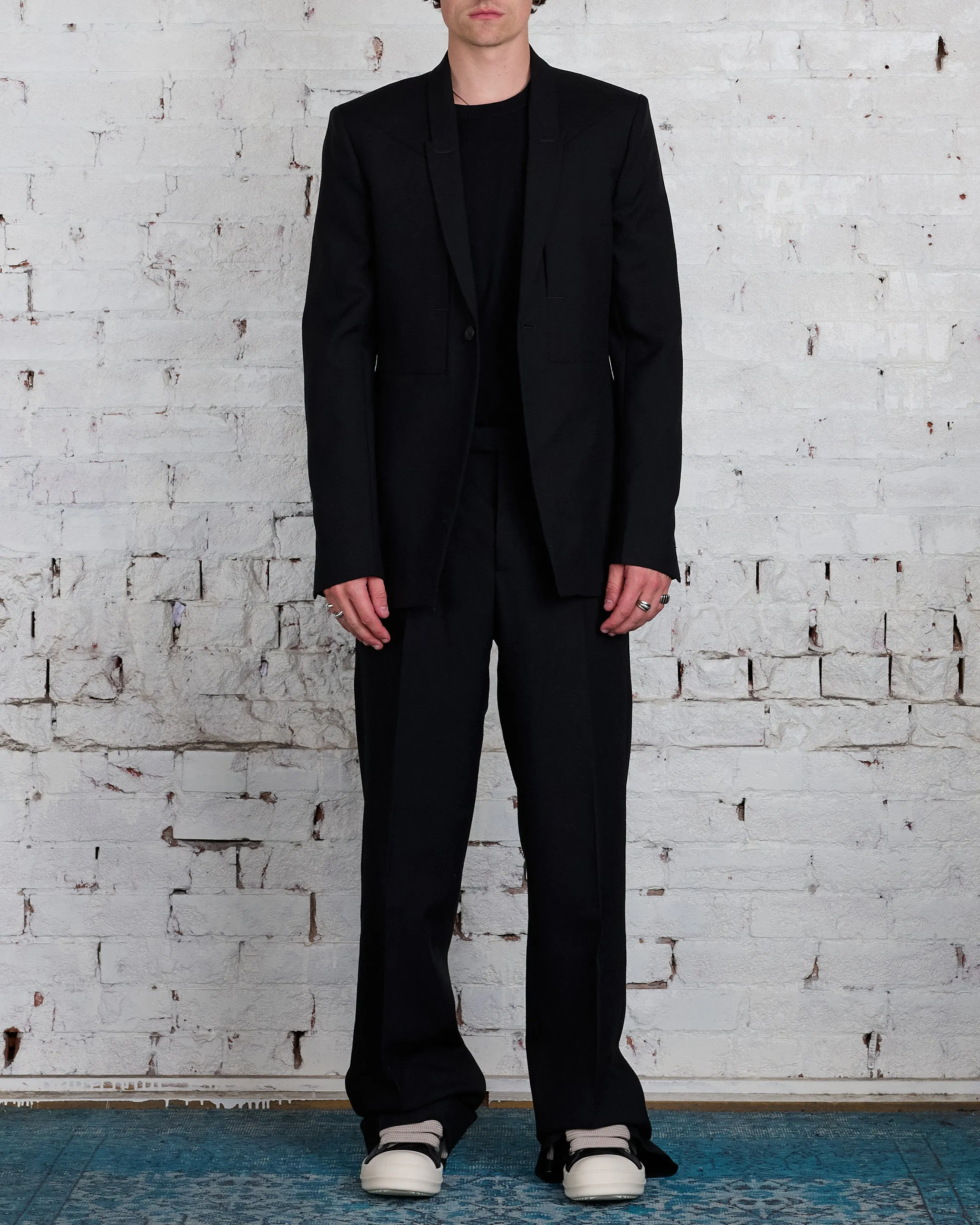 Rick Owens Fogpocket Soft Soft Blazer WGP Black