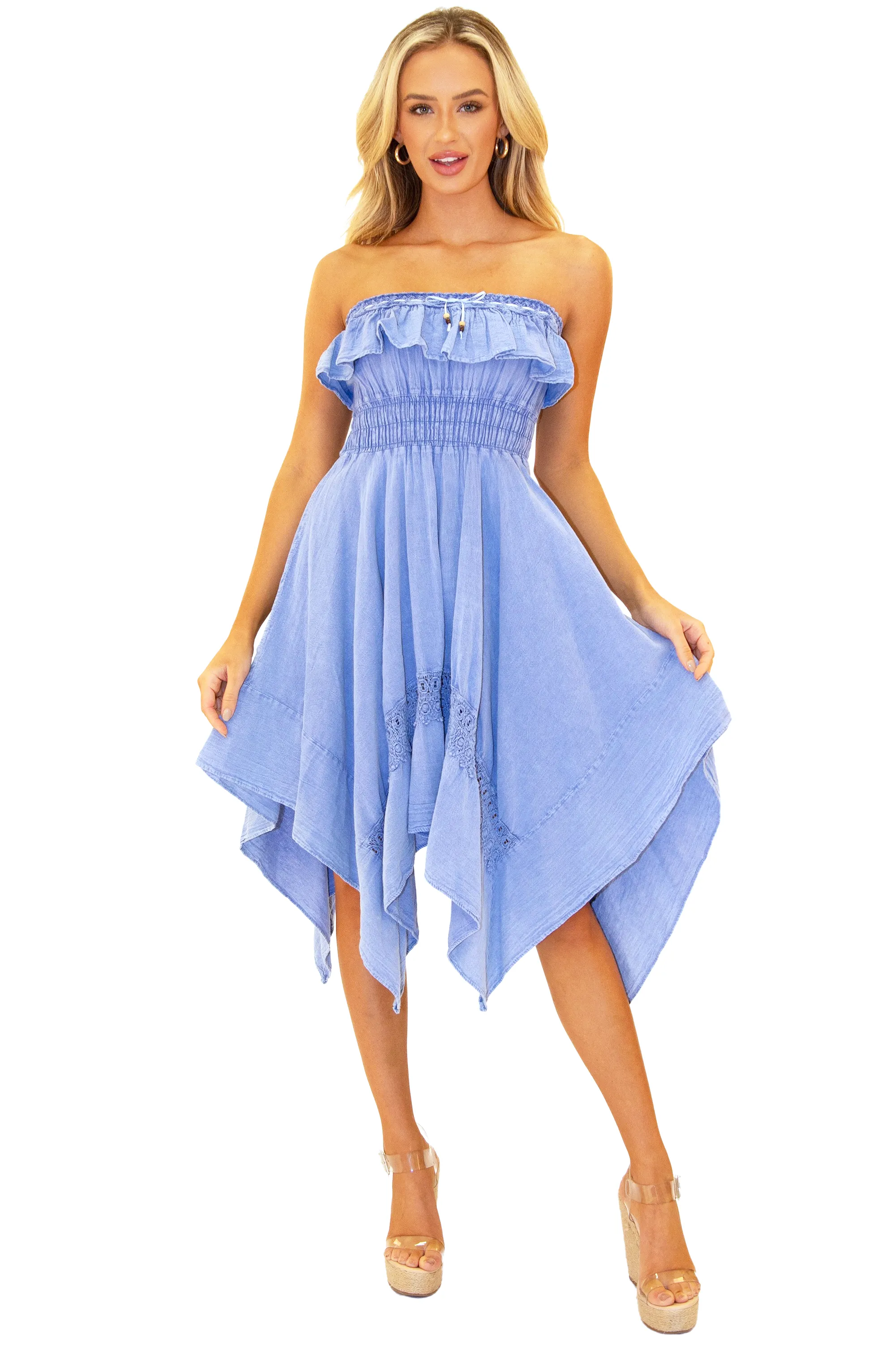 'Sasha' Strapless Flowy Dress
