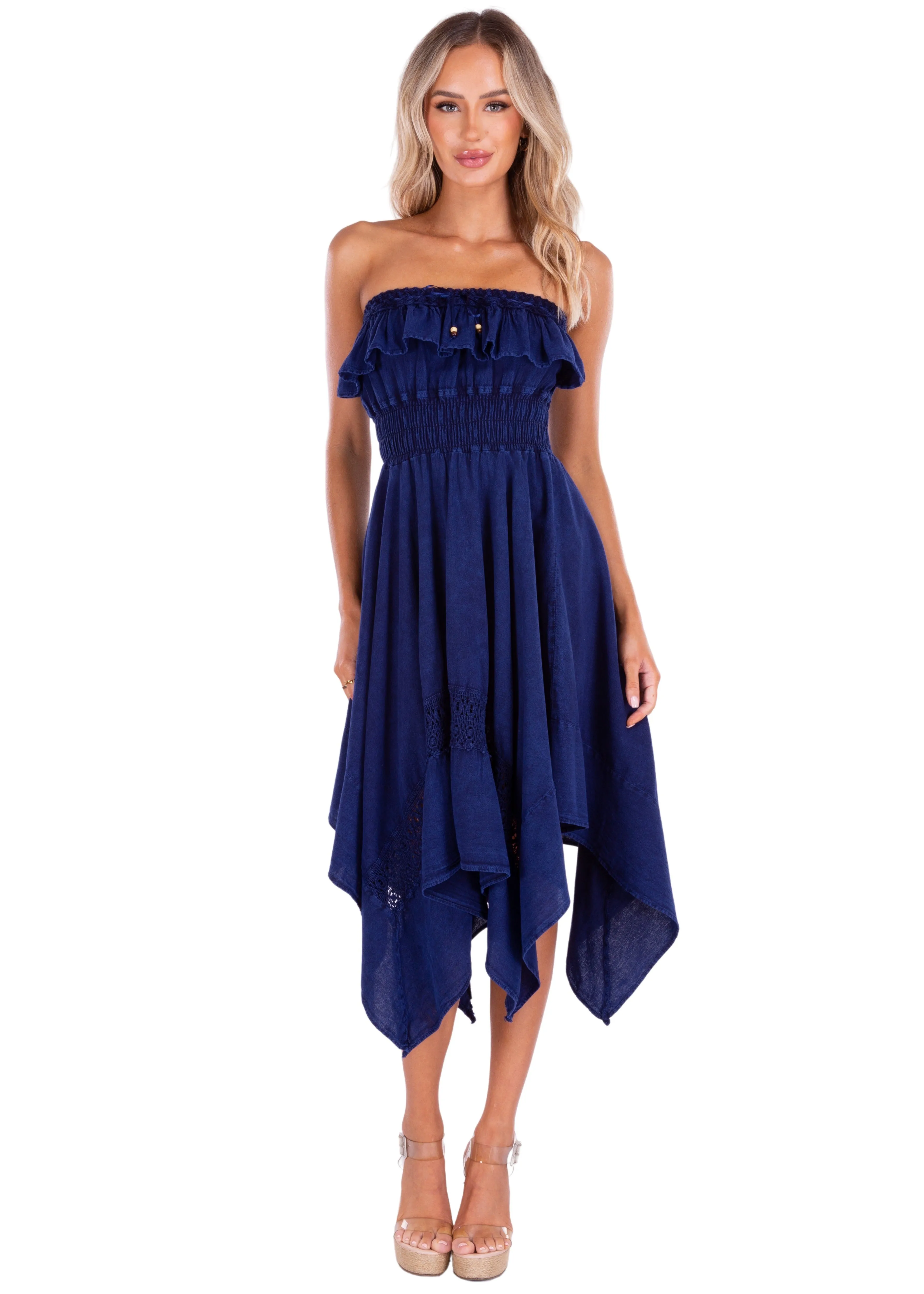 'Sasha' Strapless Flowy Dress