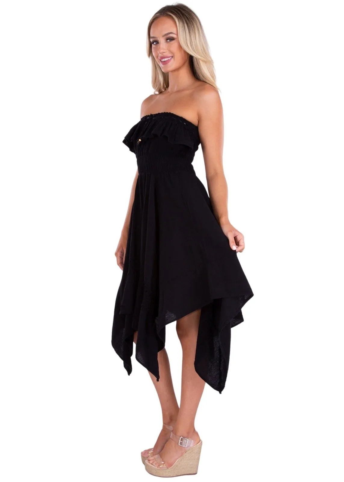 'Sasha' Strapless Flowy Dress