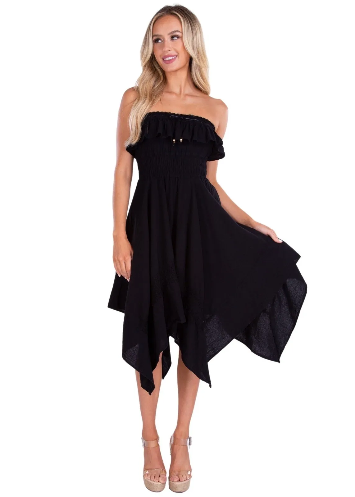 'Sasha' Strapless Flowy Dress