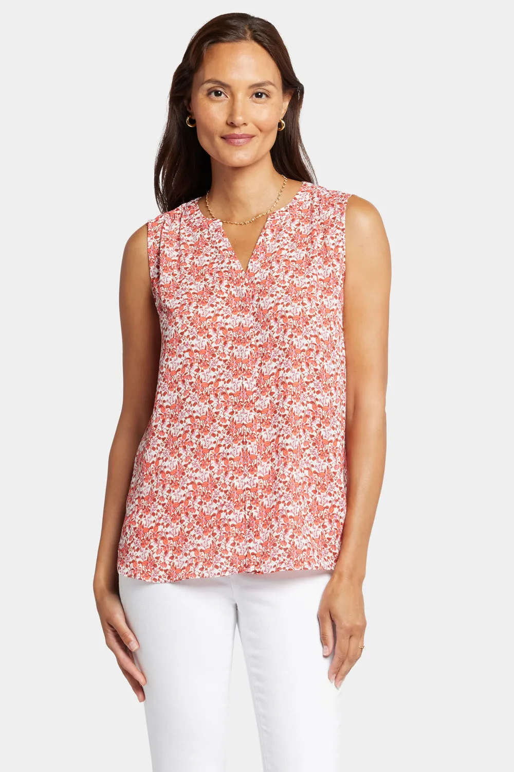 Sleeveless Pintuck Blouse  - Pollyanna