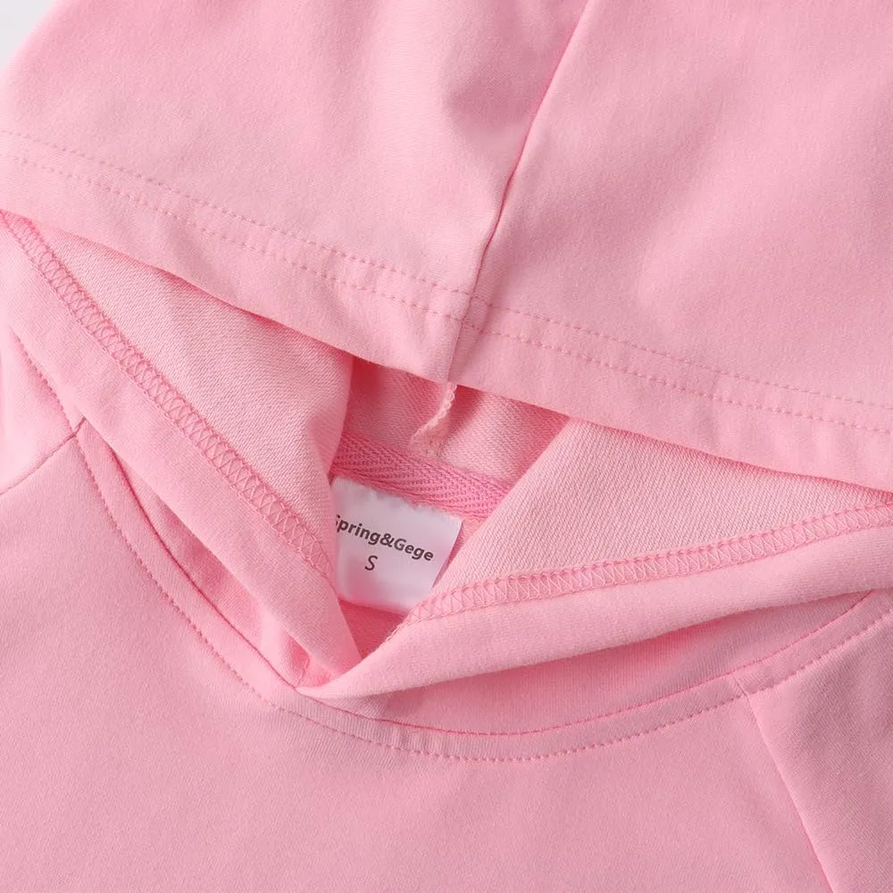 Spring&Gege Boys Light Weight Long Sleeve Hooded T-shirt Casual Solid Pullover Hoodie with Pocket