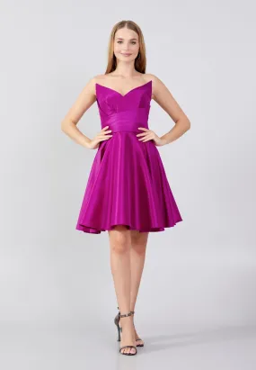 Strapless Short Flowy Dress
