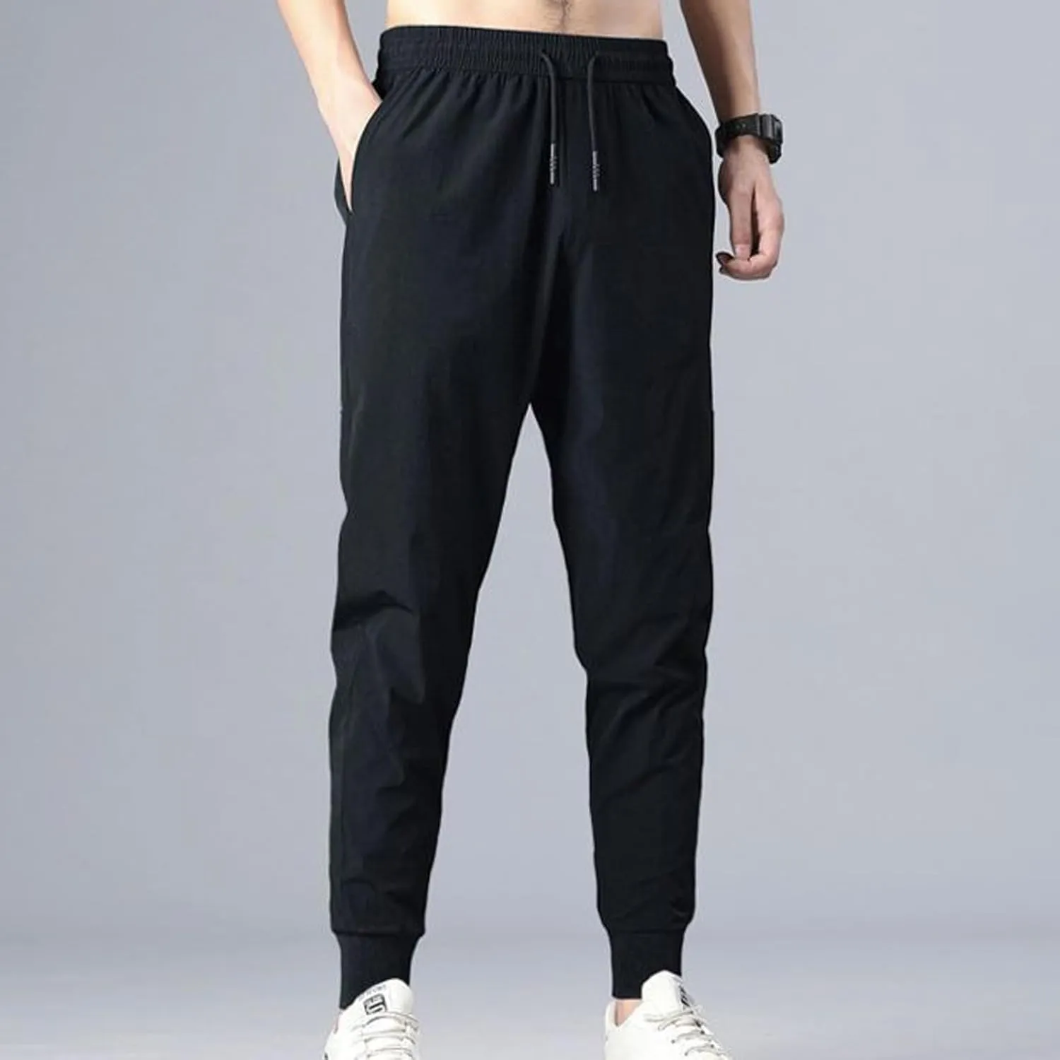 StretchActive Men's Quick Drying Workout Pants Comfortable Travel Joggers for Gym Running Casual Wicking Fabric