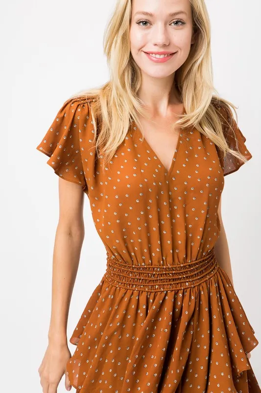 Vestido Olanes en Falda con Cintura Smock