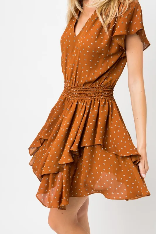 Vestido Olanes en Falda con Cintura Smock