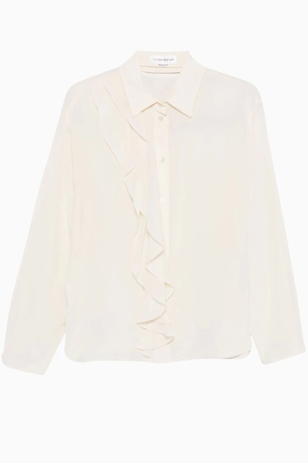 Victoria Beckham Ruffle Detail Blouse - Ivory