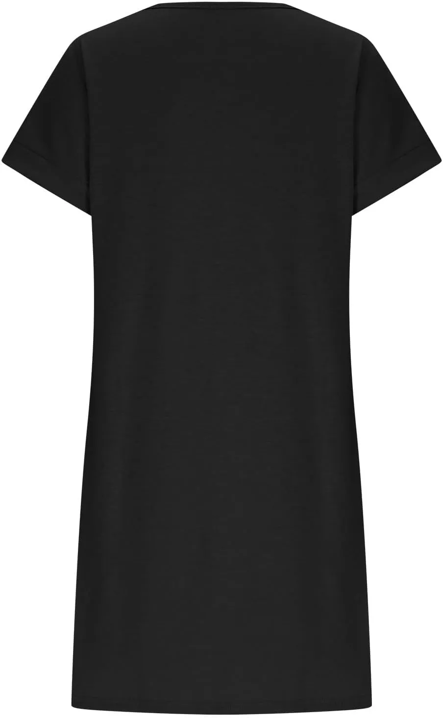 Women 2025 Summer Casual Mini Dresses V Neck Short Sleeve Solid Color Beach Shift Dress with Pockets