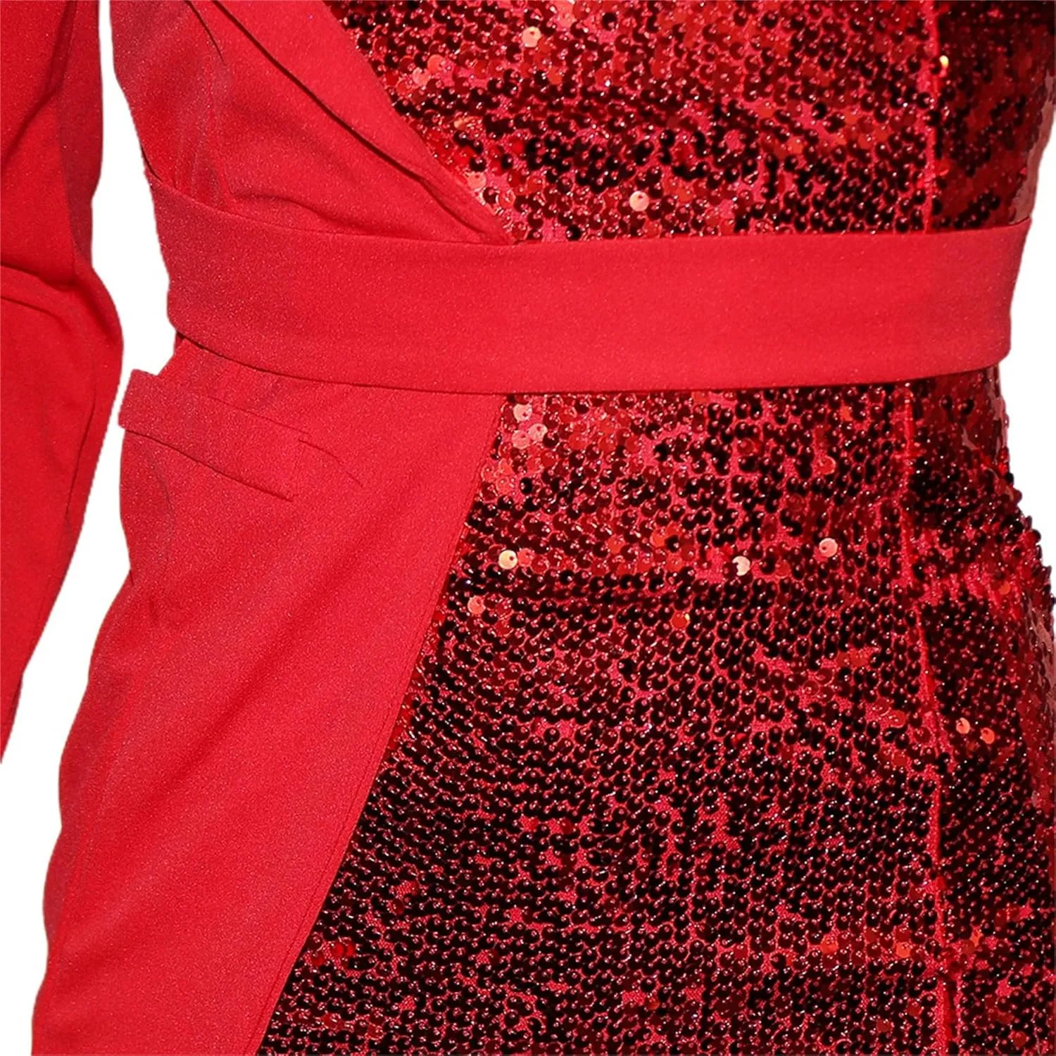 Women Sequin Sexy One Shoulder Dress Long Sleeve Backless Bodycon Cocktail Evening Dress 2024 Formal Party Dress