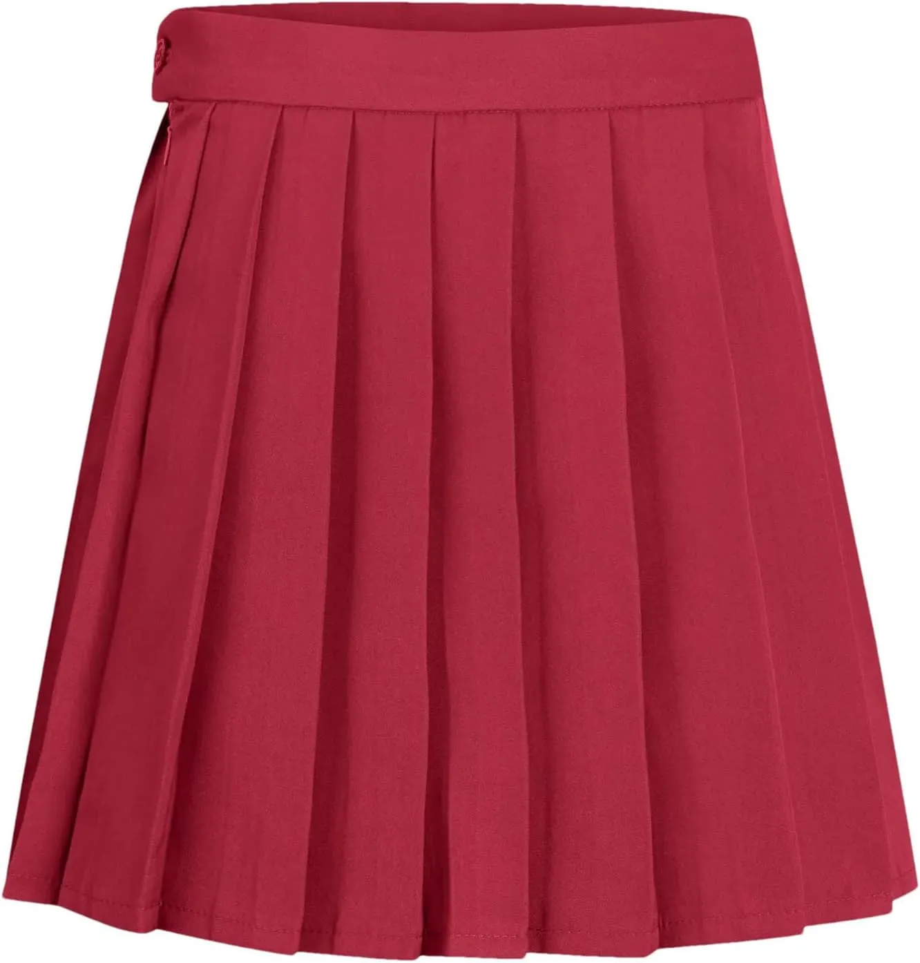 Womens Casual Pleated Mini Skirt High Waisted A-Line Comfortable Cute Ruffle Short Skirt