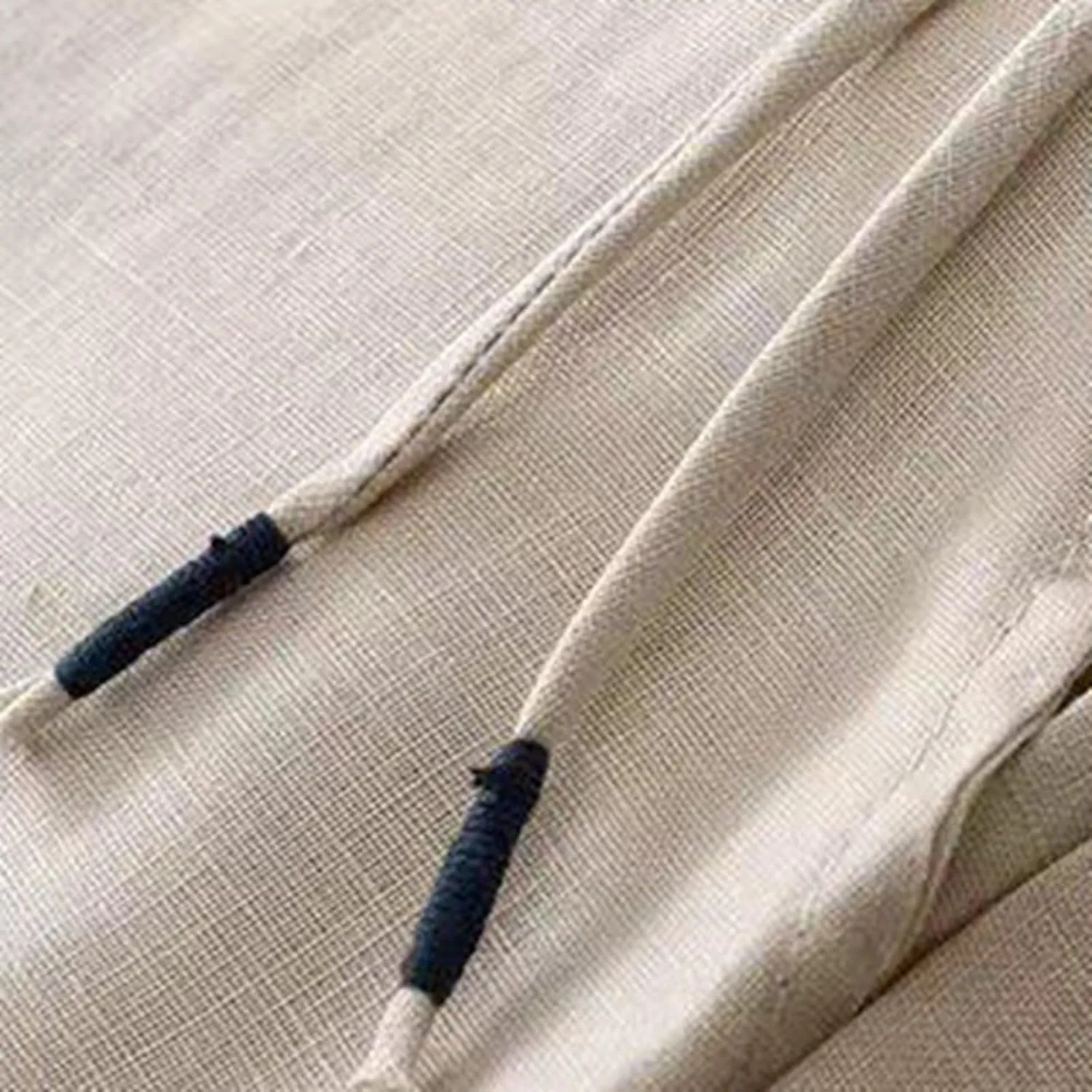 Women's Cotton Linen Palazzo Trousers Elastic Waist Wide Leg Capri Pants Summer Trendy Vacation Breathable Flowy Pant