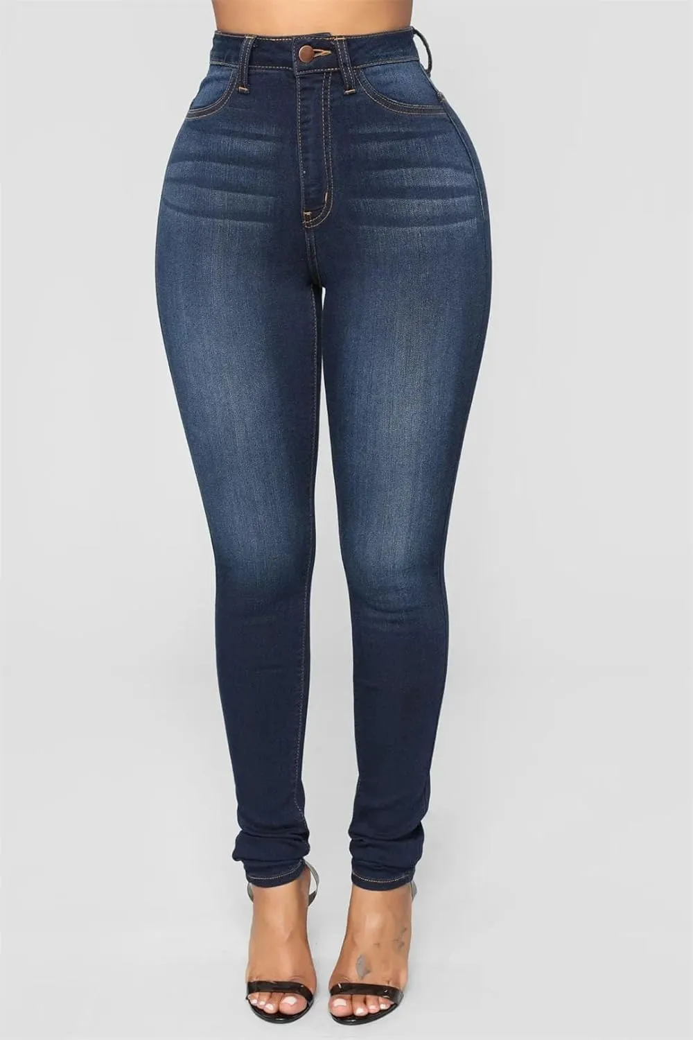 Women's High Waist Jeans Fashion Stretch Lightweight Skinny Hip Lifting Jeans