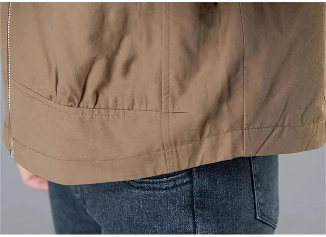 Women's Irregular Hooded Jacket Lightweight Zipper Outdoor Trench Coat